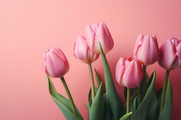 Fototapeta premium Mother Day Beautiful flowers. Copy Space. Illustration. Generative AI