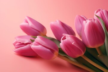 Obraz premium Mother Day Beautiful flowers. Copy Space. Illustration. Generative AI