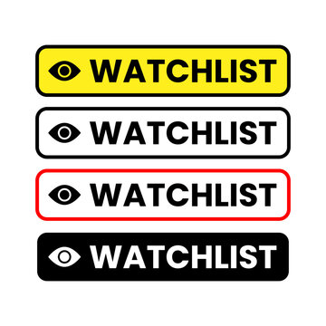 Watchlist look stocks trading collection groups icon label button design vector