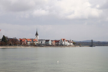 Obraz premium The view of Friedrichshafen, Baden-Wuerttemberg, Germany