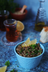 Baba ghanoush, a traditional Syrian dish