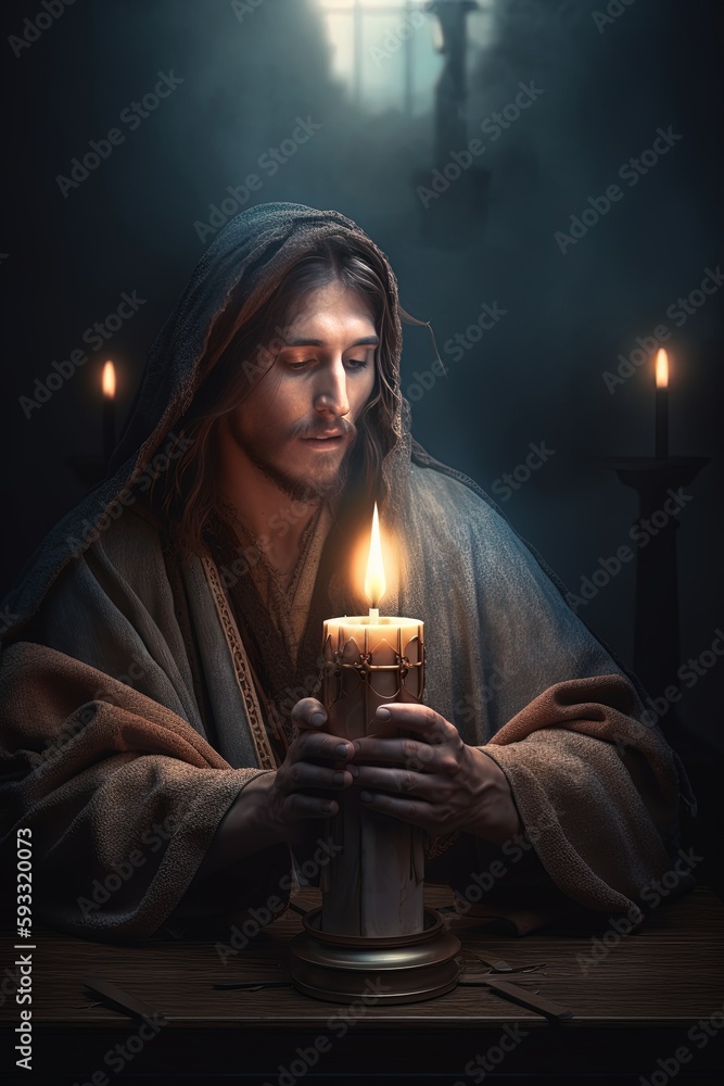 Canvas Prints jesus after the resurrection, Jesus rises, jesus closeup face, happy, Jesus is talking and teaching to the people, easter, good Friday, lent season, advent, ash wednesday, Advent, Christmas, Ordinary 