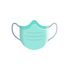 mask 3d graphic, flat illustration for pharmacy medical business marketing