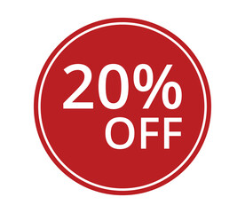 20% of discount. Discount price. Special offer discount.The concept of the social network.Vector illustration.