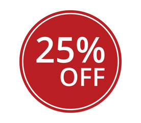 25% of discount. Discount price. Special offer discount.The concept of the social network.Vector illustration.