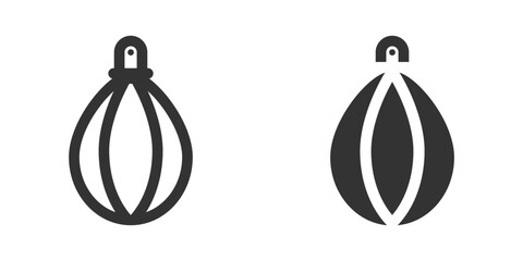 Boxing pear. Boxing bag symbol. Vector illustration.
