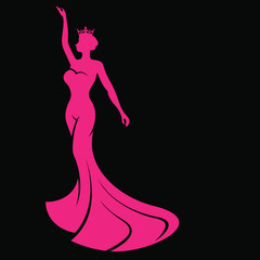 Naklejka na ściany i meble Queen Logo Vector illustration Artwork