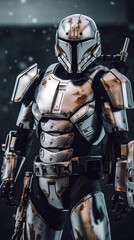 Naklejka premium knight in armour Generative AI