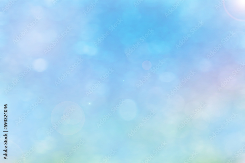 Poster blurred spring nature background with bokeh. abstract blur blue and pink color for background. defoc