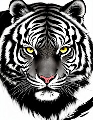 Fototapeta premium Ojos de Tigre ( IA generativa )