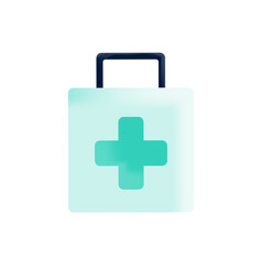 health box 3d graphic, flat illustration for pharmacy medical business marketing