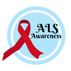 ALS Awareness, design for an information banner on a socially important topic
