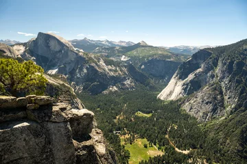 Foto op Plexiglas Half Dome View Of The Forest Floor and Half Dome From Yosemite Point