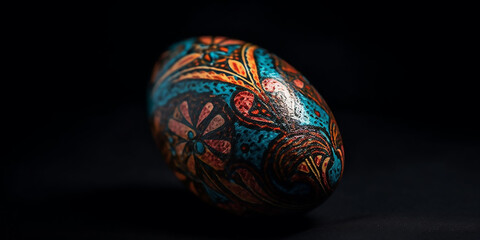 Decorative Easter Eggs: Stripes Add a Stylish Touch - Generative Ai