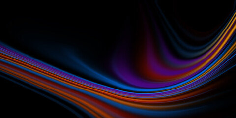 Fototapeta premium Modern colorful flow poster. Wave Liquid shape in black color background. Art design for your design project