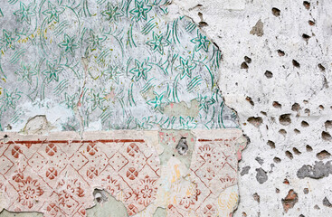 Old wall background with weathered pattern