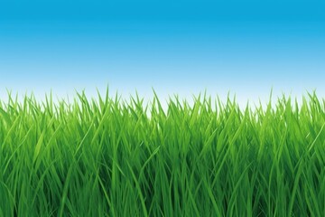 Grass that is green with a clear sky. Generative AI
