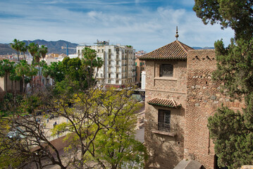 Fototapeta na wymiar Fortress Alcazaba, Malaga city, Andalucia, Spain