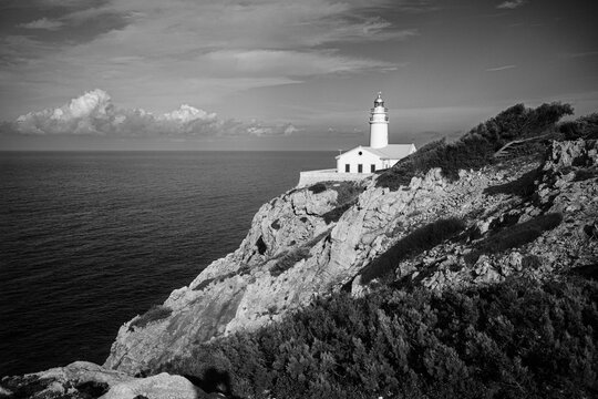 Lighthouse at the mediterean sea