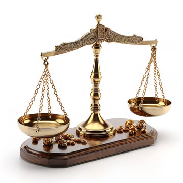 scales of justice and money