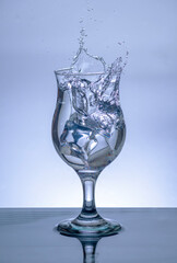 The image of pouring drinking water, into a glass,