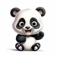 Baby Panda illustration. Generative AI