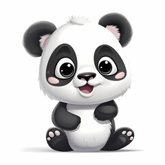 Baby Panda illustration. Generative AI