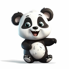 Baby Panda illustration. Generative AI