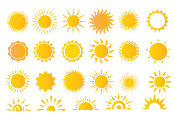 set of sun icons