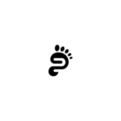 Foot logo black and white