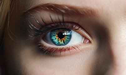 Fototapeta premium PROMER PLANO DE OJOS INTERRACIALES ilustraciones de IA generativas. 