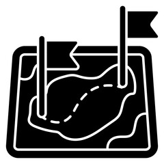 Trendy design icon of destination 