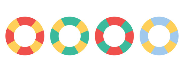 Vector illustration of a lifebuoy. Flat style. Isolated objects