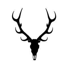  Deer antlers silhouette