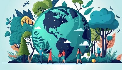 World Environment Day, Importance of protecting nature.  Environment World Earth Day, Generative Ai