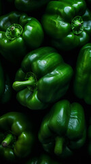 Obraz na płótnie Canvas Background from fresh green pepper pattern, Realistic illustration. close-up. generative ai