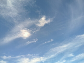 Fototapeta premium Strange fuzzy clouds in the morning
