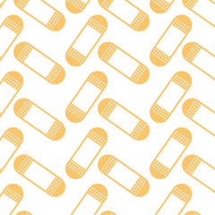 medical style pattern of plasters on white background