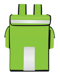 Green  food delivery bag. vector
