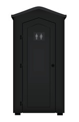 Black  mobile toilette. vector illustration