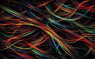 Abstract background with lines. Generative AI technology.