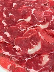 Chewy juicy beef meat for hot pot