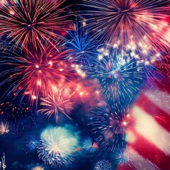 fireworks on the night sky