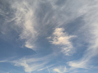 Abstract clouds merging with the sky
