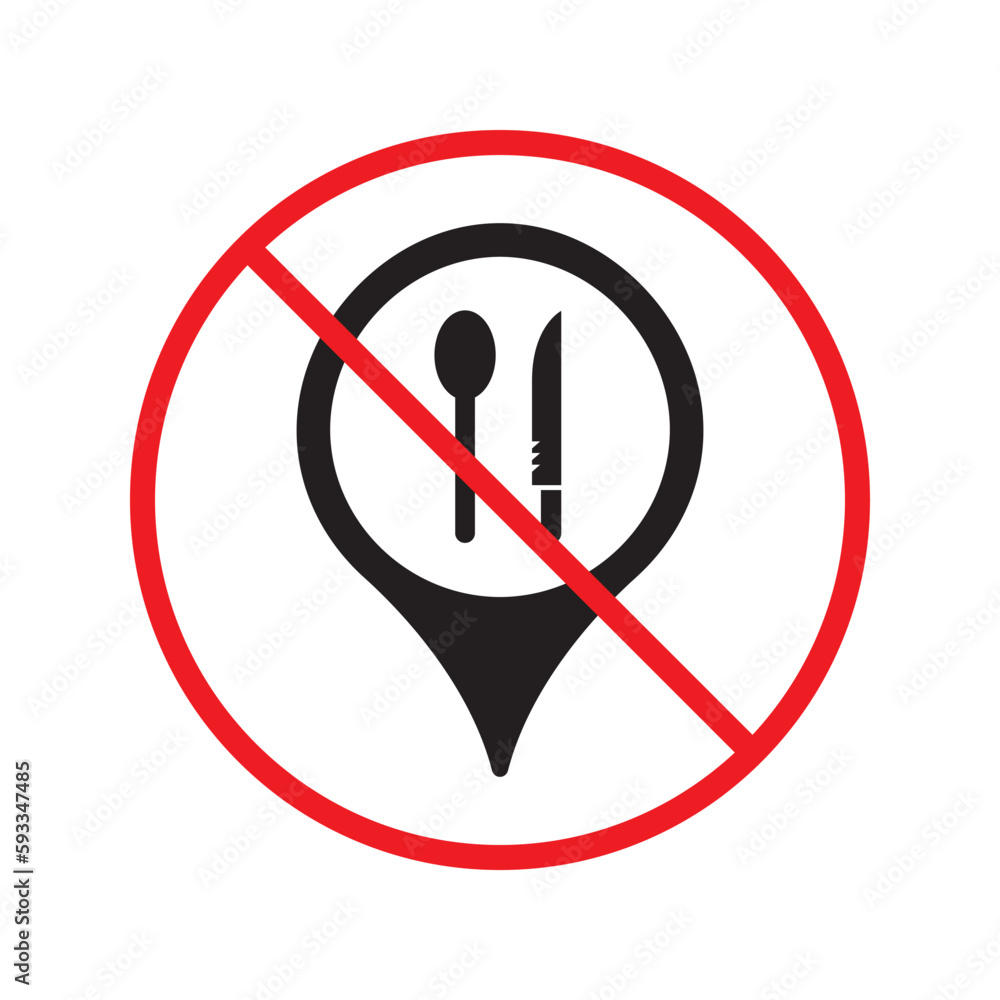 Aufkleber no location icon. forbidden geolocation icon. no navigation vector symbol. prohibited vector icon. w