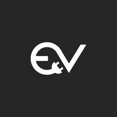 modern creative EV logo designs 