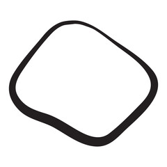 Freehand shape hand painted with ink paint swash