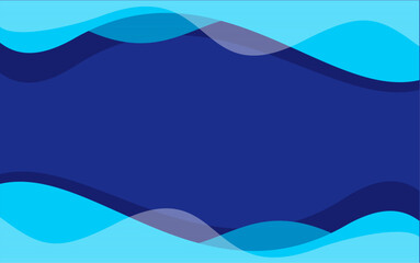 Abstract Geometric waves background template with color blue