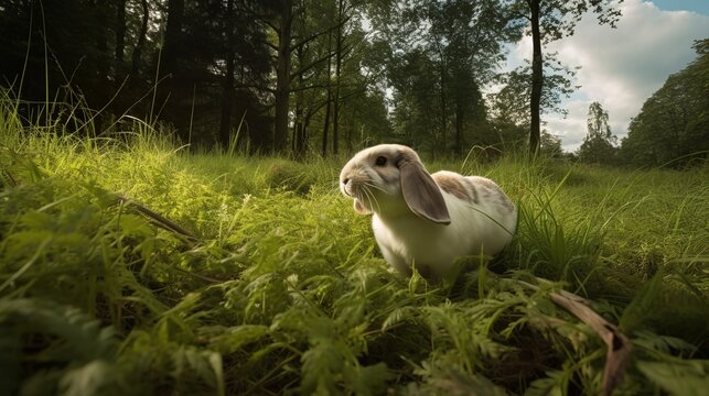 English Lop in Nature - A Rustic Beauty