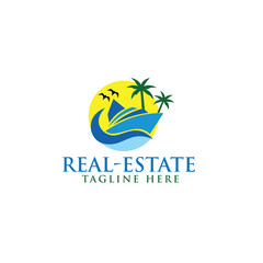 travel real estate logo design free vector